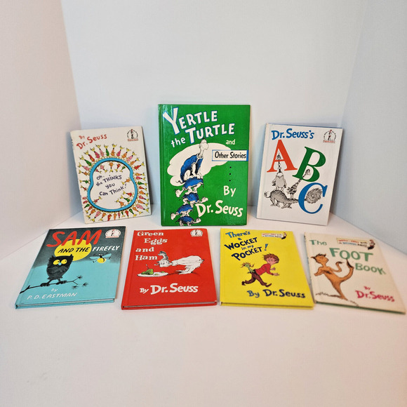 Vintage Dr Seuss book lot of 7 Hardcover Books Collection Kids GOOD - Picture 1 of 7